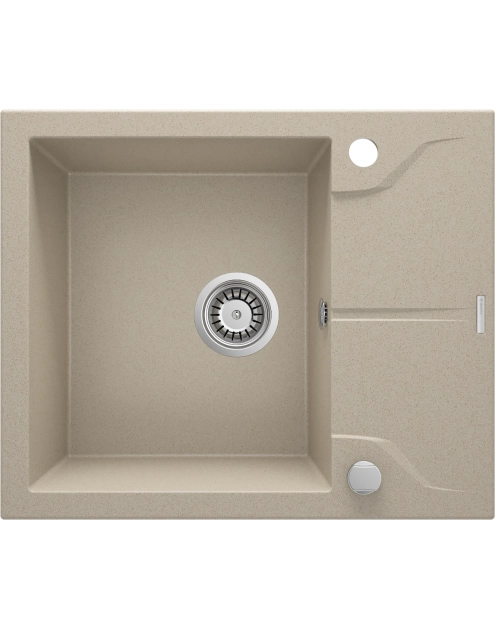 Zdjęcie: Zlewozmywak Andante piaskowy granit 1K Z/KO 590x490x194, space saver DEANTE