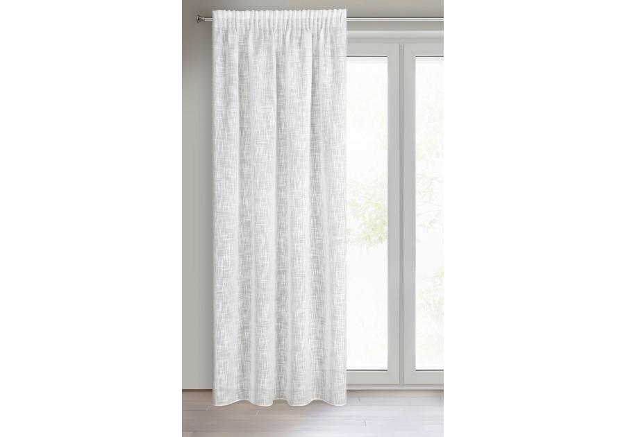 Zdjęcie: Zasłona gotowa Liren na taśmie 140 x 270 cm biały EUROFIRANY