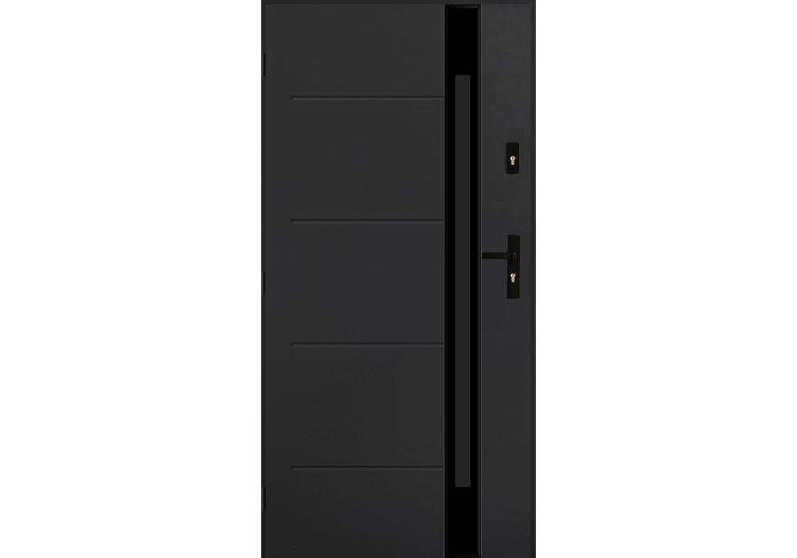 Drzwi zewnętrzne andromeda antracyt 90l komplet PANTOR