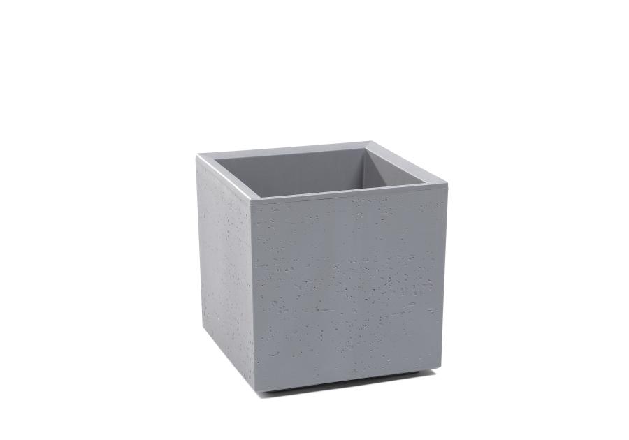 Zdjęcie: Kwietnik Karo 300x300x300 mm beton recycled, szary LAMELA