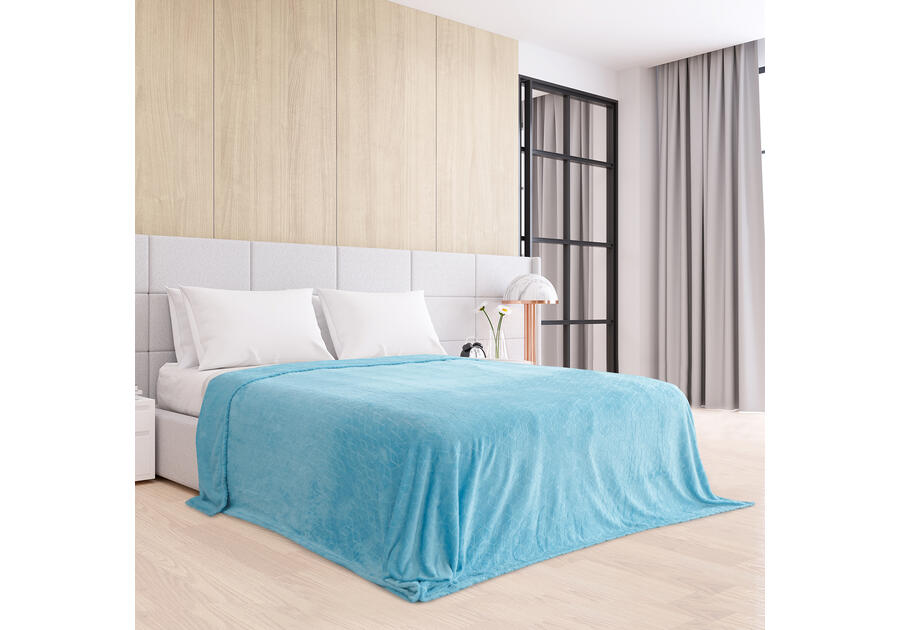 Zdjęcie: Koc Nessa turq 220x240 cm AMELIAHOME