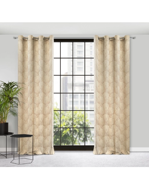 Zdjęcie: Zasłona gotowa Goja 140 x 250 cm kremowy EUROFIRANY