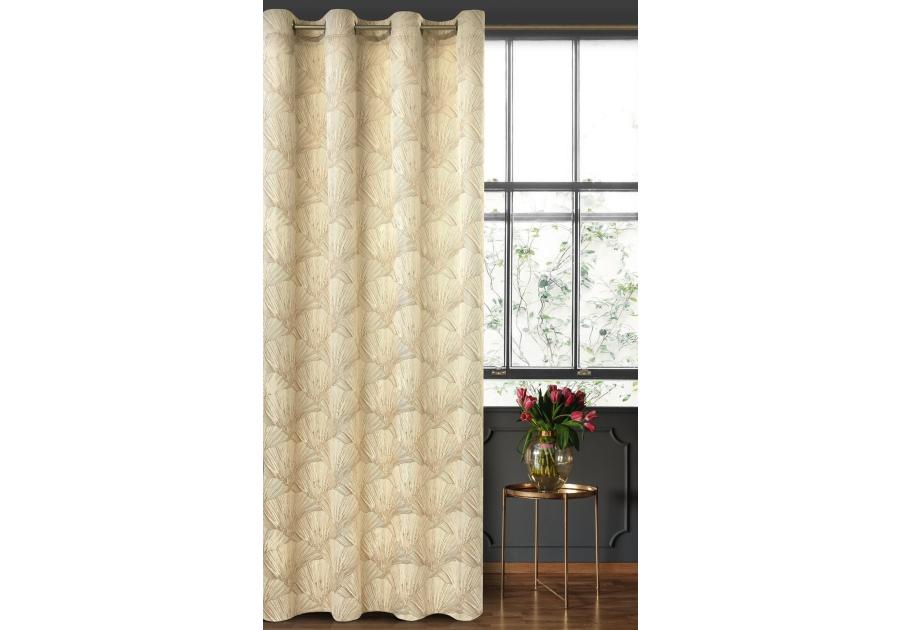 Zdjęcie: Zasłona gotowa Goja 140 x 250 cm kremowy EUROFIRANY