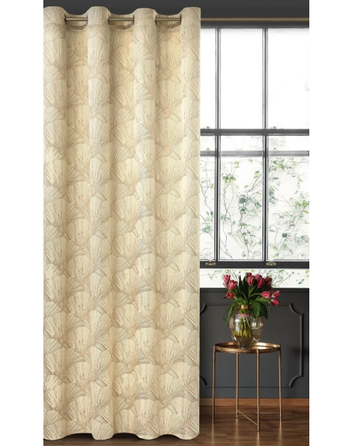 Zdjęcie: Zasłona gotowa Goja 140 x 250 cm kremowy EUROFIRANY