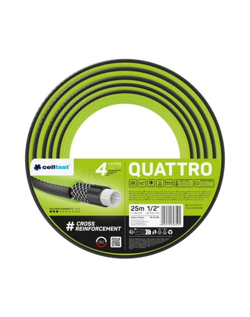 Zdjęcie: Wąż ogrodowy Quattro 1/2" 25 m CELLFAST