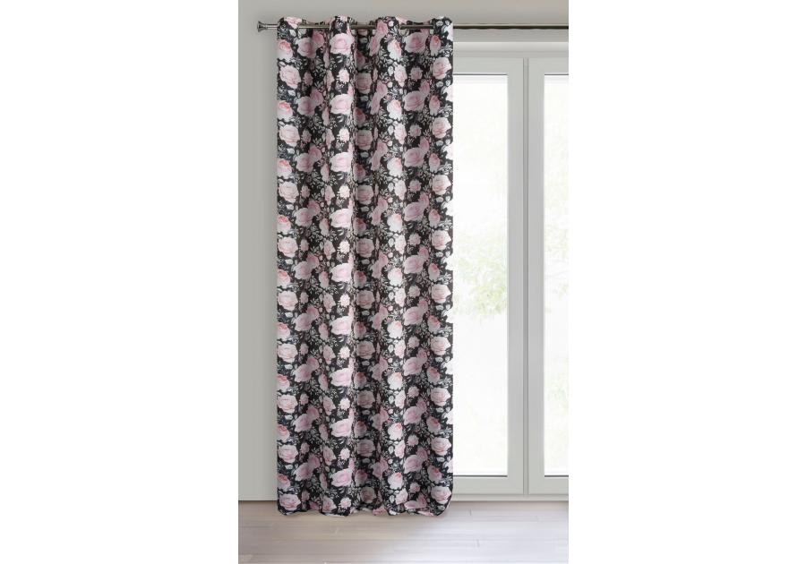 Zdjęcie: Zasłona gotowa Bellis 135x250 cm czarny EUROFIRANY