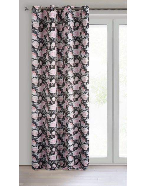 Zdjęcie: Zasłona gotowa Bellis 135x250 cm czarny EUROFIRANY