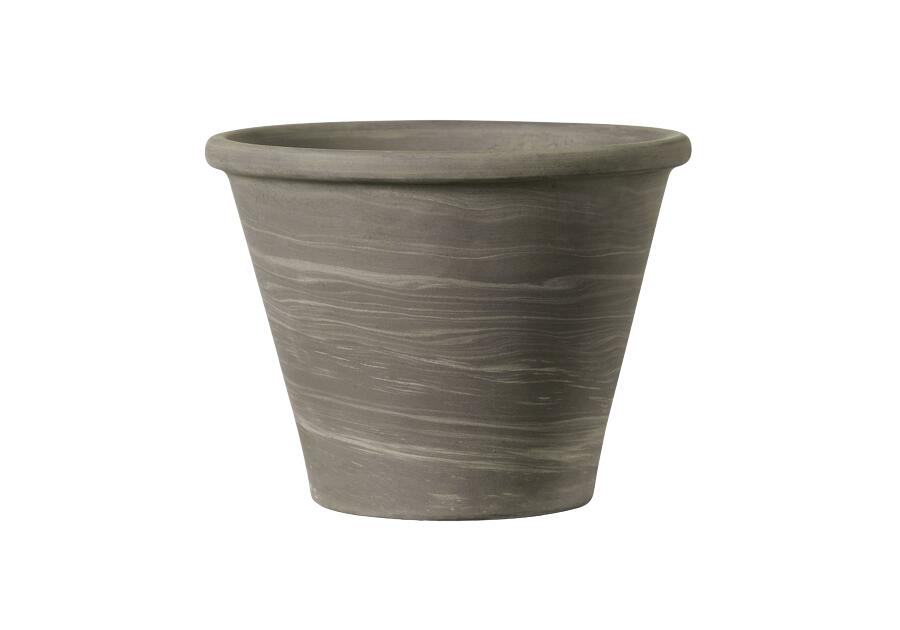 Zdjęcie: Doniczka ceramiczna Vasum Duo bianco 21 cm grafitowa DMS