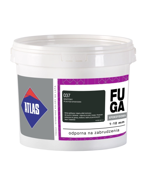 Zdjęcie: Fuga epoksydowa 1-10 mm grafitowy 2 kg ATLAS