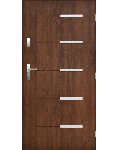 Zdjęcie: Drzwi zewnętrzne orlando orzech 80p komplet PANTOR