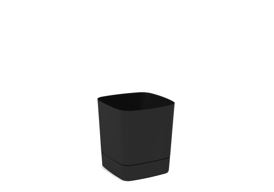 Zdjęcie: Donica z podstawką Clima 19x19 cm czarna LAMELA PLASTIC