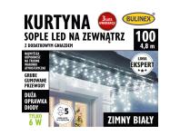 Zdjęcie: Kurtyna LED sople 100 szt. 5 m biały zimny BULINEX