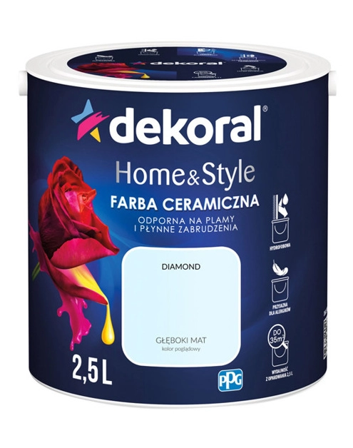 Zdjęcie: Farba ceramiczna Home&Style diamond 2,5 L DEKORAL