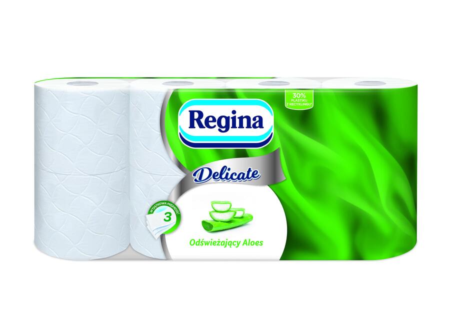 Zdjęcie: Papier toaletowy Delicate Aloe Vera 8 rolek REGINA