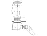 Zdjęcie: Syfon brodzikowy wys. 80 mm z odejściem 40/50 mm pokrywa abs złoty 113 mm MCALPINE