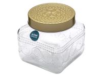 Zdjęcie: Pojemnik kwadratowy Daisy z pokrywką w kolorze złota 12,5x12,5x12 cm ALTOM DESIGN