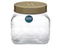 Zdjęcie: Pojemnik kwadratowy Daisy z pokrywką w kolorze złota 12,5x12,5x12 cm ALTOM DESIGN