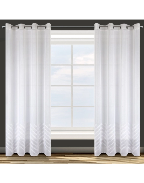 Zdjęcie: Zasłona gotowa D91 Diane 140x250 cm biały EUROFIRANY