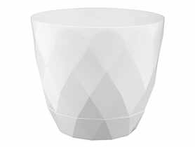 Osłonka Karo 17,5 cm z podstawką 28106 biały VERDENIA