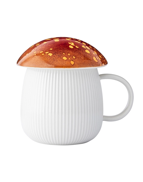 Zdjęcie: Kubek Pod kapeluszem 450 ml w kształcie grzybka z rudą pokrywką ALTOM DESIGN