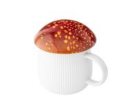 Zdjęcie: Kubek Pod kapeluszem 450 ml w kształcie grzybka z rudą pokrywką ALTOM DESIGN