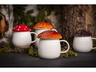 Zdjęcie: Kubek Pod kapeluszem 450 ml w kształcie grzybka z rudą pokrywką ALTOM DESIGN