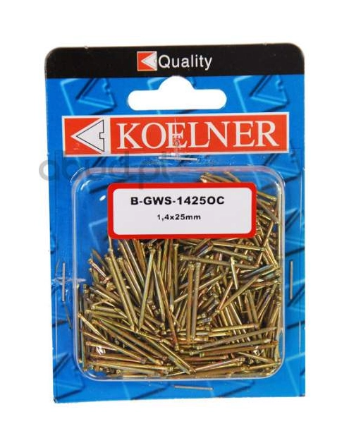Zdjęcie: Gwoździe stolarskie 14x25 mm ocynk 300 sztuk KOELNER