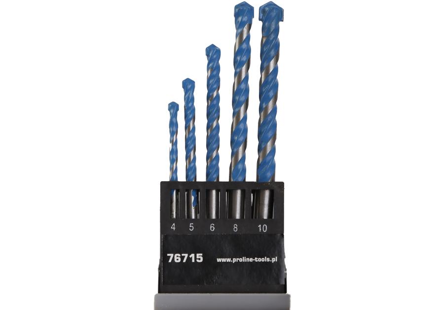 Zdjęcie: Wiertła węglowo-tytanowe, uniw., 5szt 4,5,6,8,10 PROLINE