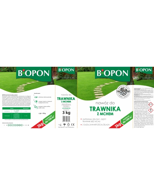Zdjęcie: Nawóz do trawnika z mchem 3 kg BOPON
