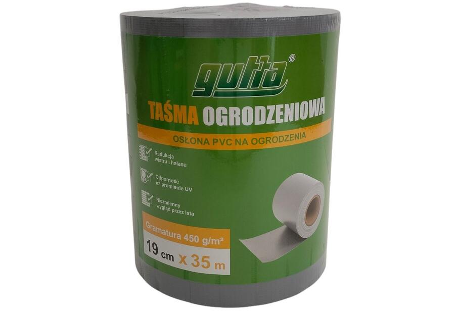 Zdjęcie: Taśma ogrodzeniowa PVC 450g/m2 szara GUTTA