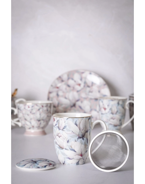 Zdjęcie: Kubek Magnolia błękitna 350 ml z pokrywką i zaparzaczem ALTOM DESIGN