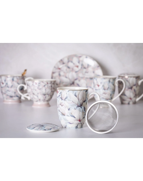 Zdjęcie: Kubek Magnolia błękitna 350 ml z pokrywką i zaparzaczem ALTOM DESIGN