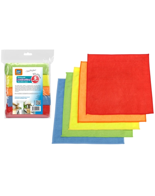 Zdjęcie: Ściereczki z mikrofibry, 30x30 cm Modern Home zestaw 5 sztuk RAVI SIMPLE SOLUTIONS