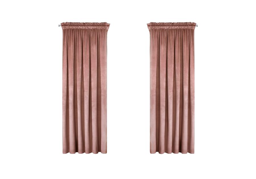 Zdjęcie: Zasłona welwetowa Viola 135x270 cm ciemnoróżowa na taśmie EUROFIRANY