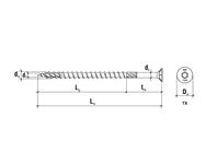 Zdjęcie: Wkręty konstrukcyjne do drewna z łbem stożkowym KMWHT-B 3,0x30 WKRĘT-MET