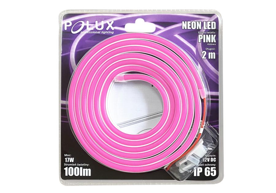 Zdjęcie: Pasek LED Neon 12V 17 W 2 m różowy POLUX
