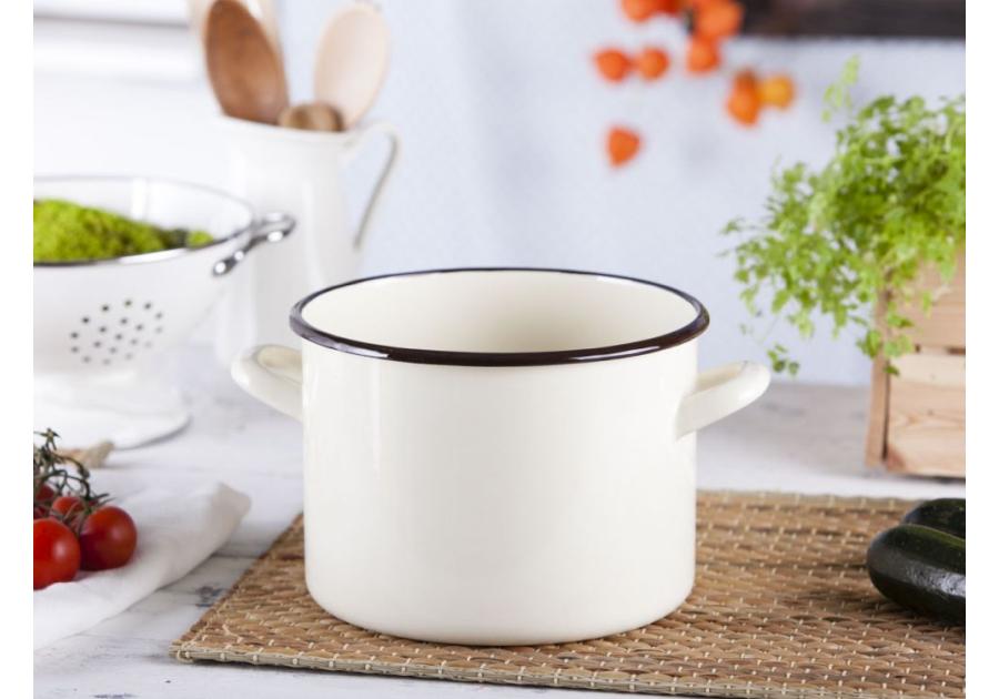 Zdjęcie: Garnek  prosty 20 cm - 4,8 L kremowyowy SILESIA