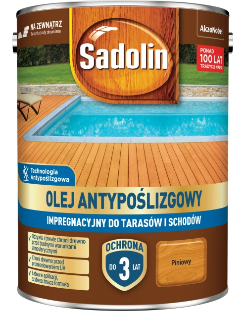 Zdjęcie: Olej antypoślizgowy impregnacyjny Pinia 4,5 L SADOLIN
