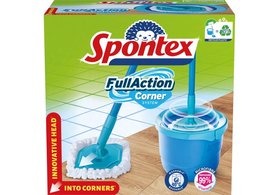 Zdjęcie: Mop obrotowy z wiadrem Full Action Corner System SPONTEX