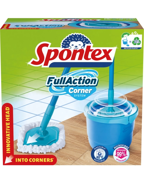 Zdjęcie: Mop obrotowy z wiadrem Full Action Corner System SPONTEX
