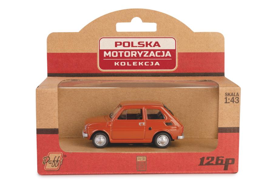 Zdjęcie: Model metalowy Fiat 126P brązowy DAFFI