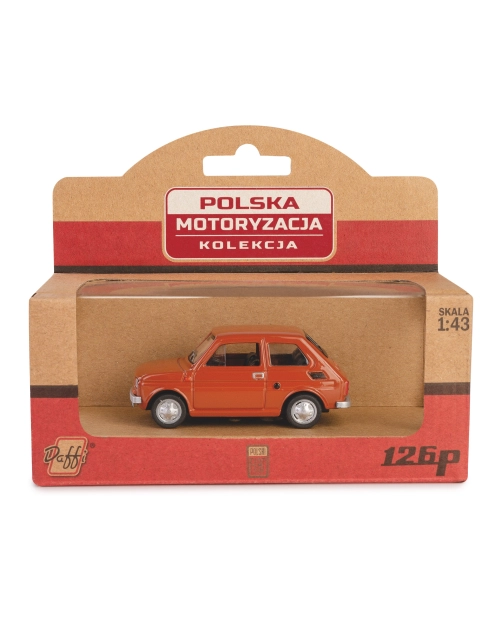 Zdjęcie: Model metalowy Fiat 126P brązowy DAFFI