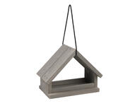 Zdjęcie: Karmnik dla ptaków za trójkątnym daszkiem drewniany szary 26x14x19,5 cm TIN TOURS