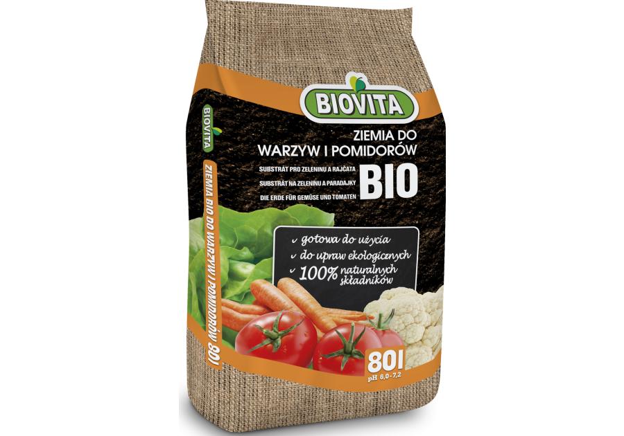 Zdjęcie: Ziemia do warzyw i pomidorów BIO 80 L BIOVITA