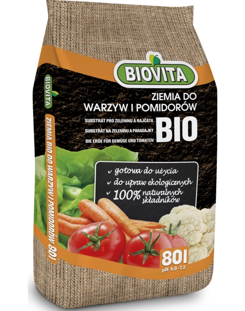 Zdjęcie: Ziemia do warzyw i pomidorów BIO 80 L BIOVITA