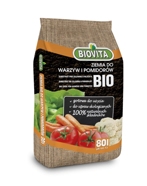 Zdjęcie: Ziemia do warzyw i pomidorów BIO 80 L BIOVITA