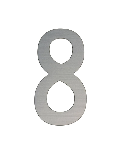 Zdjęcie: Cyfra 8 samoprzylepna 50 mm srebrny szczotkowany METRO