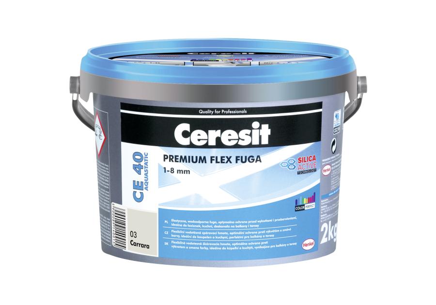 Zdjęcie: Fuga elastyczna CE 40 Aquastatic carrara 2 kg CERESIT