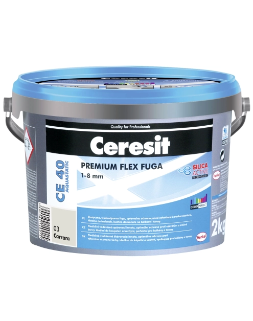 Zdjęcie: Fuga elastyczna CE 40 Aquastatic carrara 2 kg CERESIT