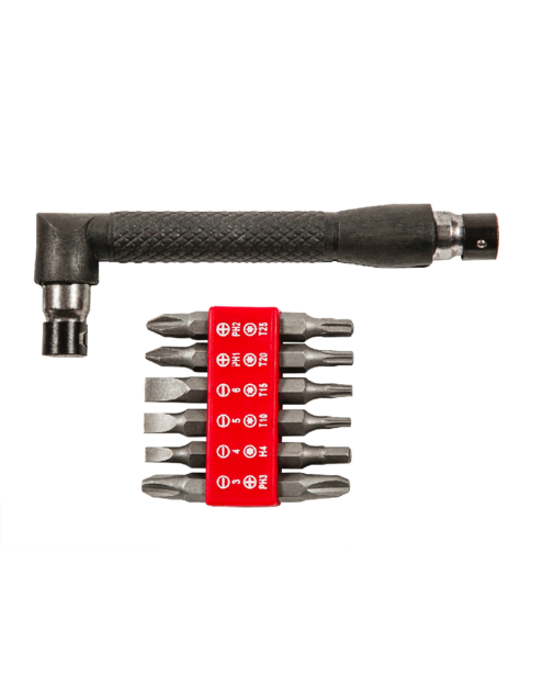 Zdjęcie: Końcówki wkrętakowe z uchwytem, zestaw 13 sztuk TOP TOOLS